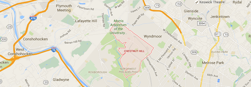 Map of Chestnut Hill